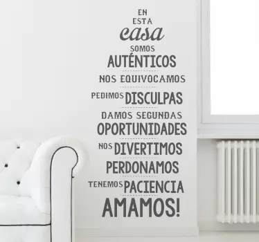 Vinilo decorativo para pared de casa - TenVinilo