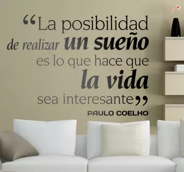 Vinilo decorativo Paulo Coelho - TenVinilo