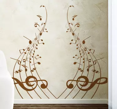 Vinilo decorativo pentagramas simetricos - TenVinilo