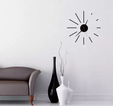 Reloj adhesivo pared espiral - TenVinilo