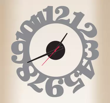 Vinilo decorativo reloj números juntos - TenVinilo