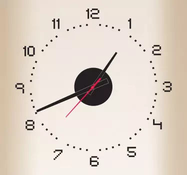 Vinilo decorativo reloj pixel - TenVinilo