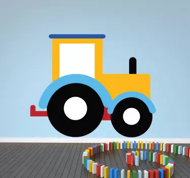 Vinilo decorativo tractor de juguete - TenVinilo
