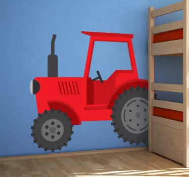 Vinilo decorativo tractor del campo - TenVinilo