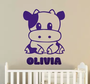 Vinilo decorativo vaquita personalizable - TenVinilo