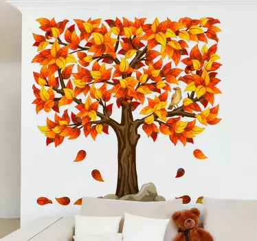 Vinilo decorativo vegetación otoño - TenVinilo