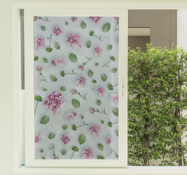 Vinilo adhesivo para ventana de flores - TenVinilo