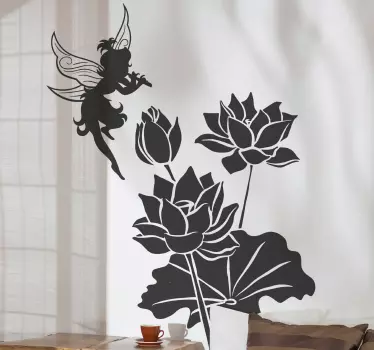 Vinilo encantadora flora de hadas - TenVinilo