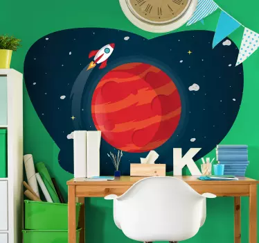 Vinilo espacio aventura en el universo del cohete - TenVinilo