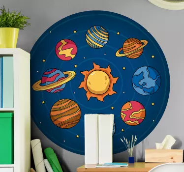 Vinilo espacio elementos del sistema solar - TenVinilo