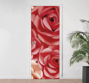 Vinilo de flor Rosas rosadas - TenVinilo