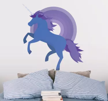 Vinilo infantil imagen de unicornio de fantasía - TenVinilo
