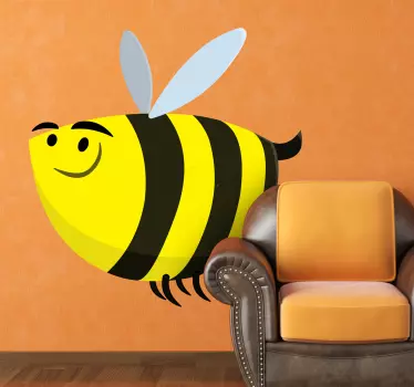 Vinilo infantil abeja divertida - TenVinilo