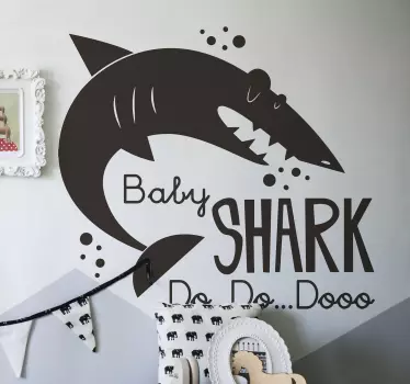 Vinilo frase Baby shark do do do - TenVinilo