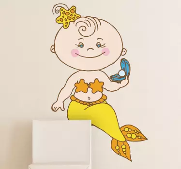 Vinilo infantil bebé sirenita - TenVinilo