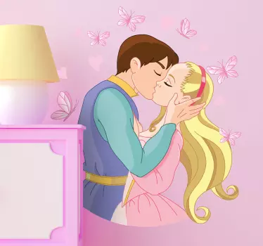 Vinilo infantil beso principesco - TenVinilo