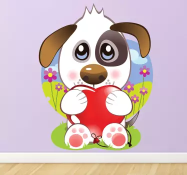 Vinilo infantil cachorro del amor - TenVinilo