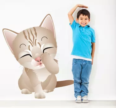 Vinilo infantil cachorro gato - TenVinilo