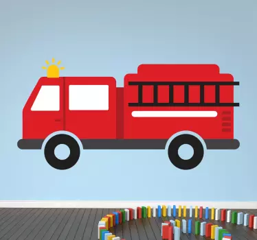 Vinilo infantil camión de bomberos - TenVinilo