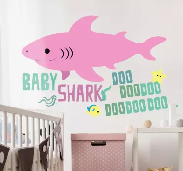 Vinilo infantil canción Baby Shark - TenVinilo