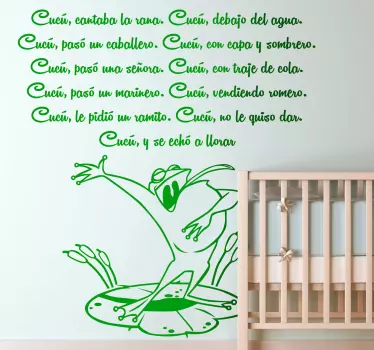 Vinilo infantil cantaba la rana - TenVinilo