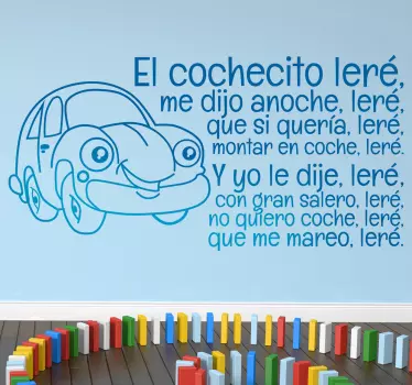 Vinilo infantil cochecito leré - TenVinilo