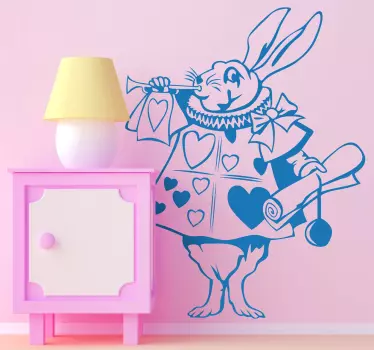Vinilo infantil conejo Alicia - TenVinilo