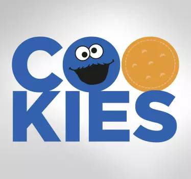 Vinilo infantil cookies monstruo de las galletas - TenVinilo