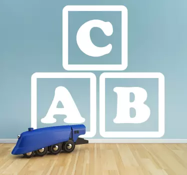 Vinilo infantil cubos abc - TenVinilo