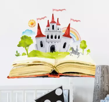 Vinilo infantil cuento acuarela - TenVinilo
