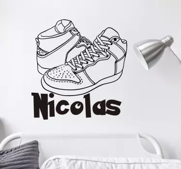 Vinilo habitación infantil deportivas personalizable - TenVinilo
