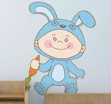 Vinilo infantil disfraz bunny - TenVinilo
