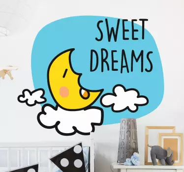 Vinilo infantil dormir luna - TenVinilo