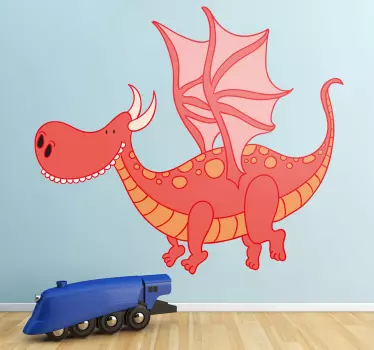 Vinilo infantil dragón sonriente - TenVinilo
