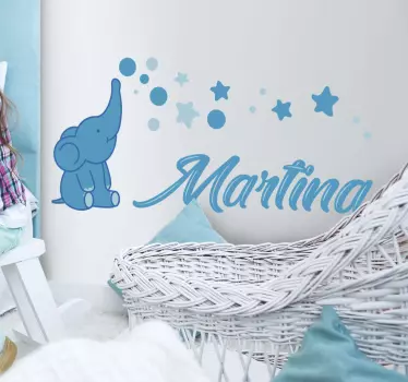 Vinilo infantil elefante ilustración  - TenVinilo