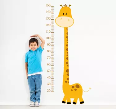 Vinilo infantil estatura jirafa - TenVinilo