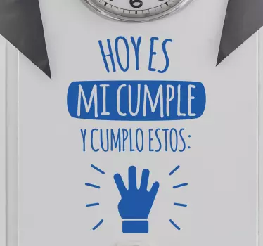 Vinilo infantil feliz cumpleaños personalizable - TenVinilo