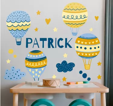 Vinilo infantil festival de globos personalizados - TenVinilo