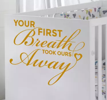 Vinilo infantil first breath - TenVinilo