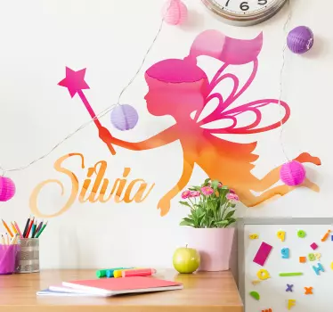 Vinilo infantil hadas personalizado - TenVinilo