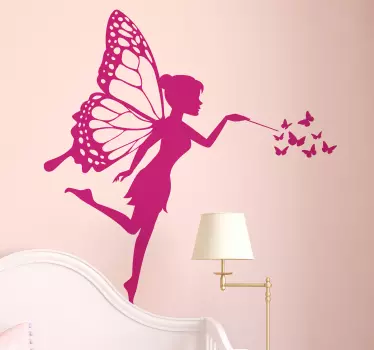 Vinilo pared hadas y mariposas - TenVinilo