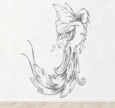 Vinilo infantil ilustración hada clásica - TenVinilo