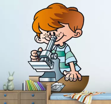 Vinilo infantil joven científico - TenVinilo