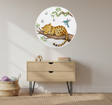 Vinilo infantil leopardo durmiendo - TenVinilo
