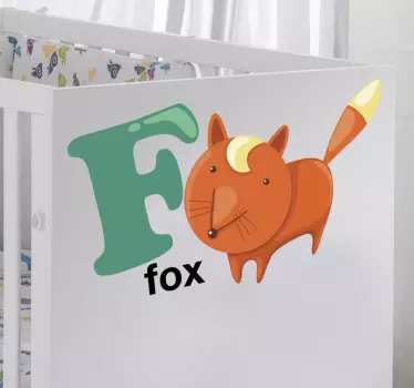 Vinilo infantil letra F - TenVinilo