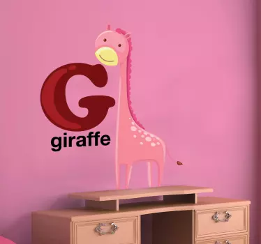 Vinilo infantil letra G - TenVinilo
