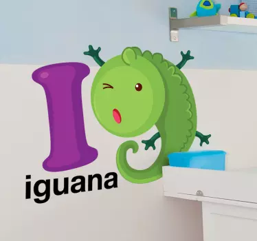 Vinilo infantil letra I - TenVinilo