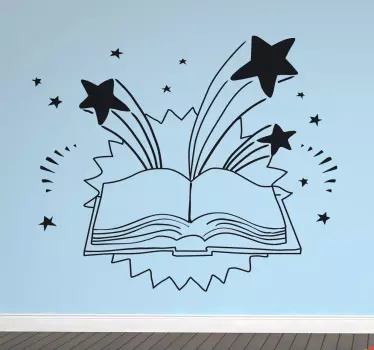 Vinilo infantil libro de la imaginación - TenVinilo