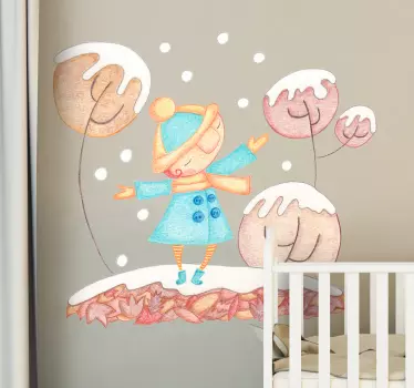 Vinilo infantil llega el invierno - TenVinilo