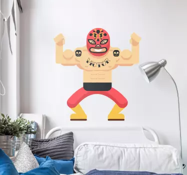Vinilo pared Lucha libre personalizable - TenVinilo